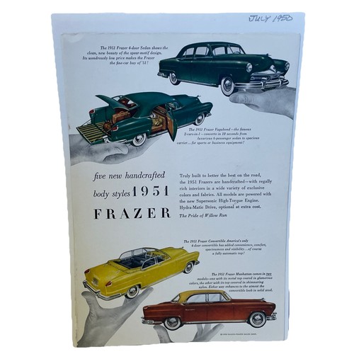 1950 frazer car vintage - frazer,